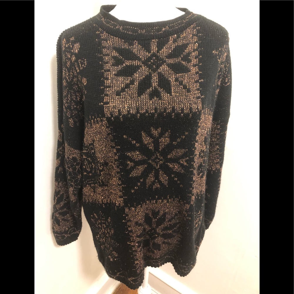 New Addition Gold Foiled Sweater Size Large